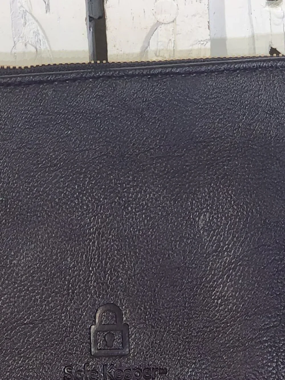Safe Keeper Black High Quality Soft Faux Leather w/Gold Accents Security Wallet